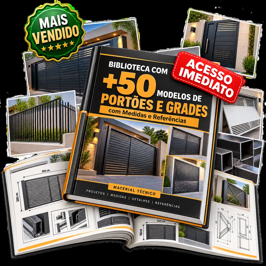 +50 Modelos de Portões e Grades para Serralheiros com Medidas e Referências